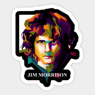 Jim Morrisson In Pop Art Sticker